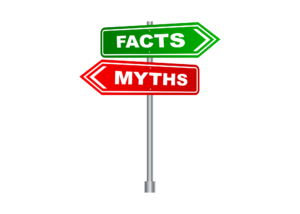 facts and myths street sign